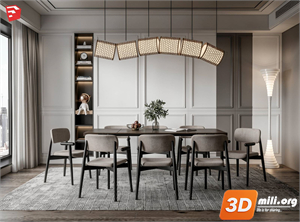Dining Table Set Skp Files